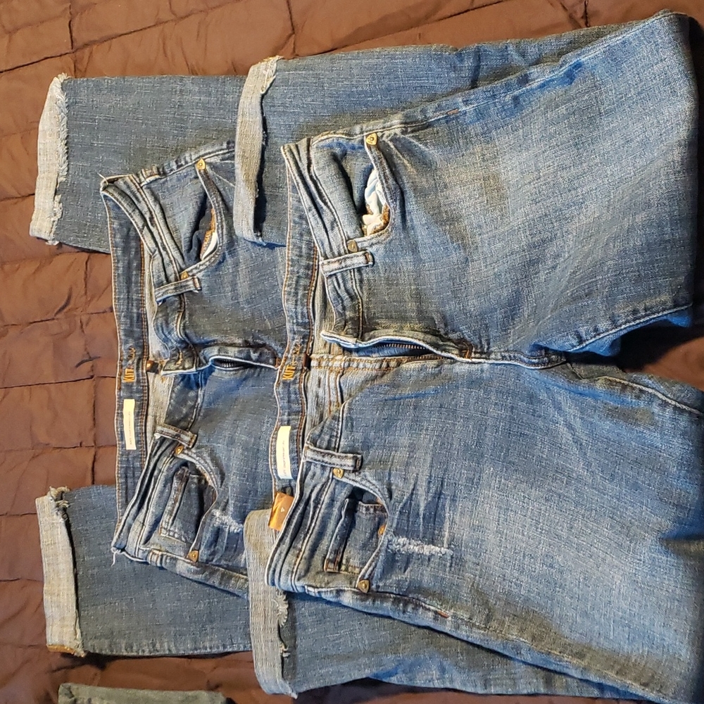 2 Pairs Kut from the Kloth Amy Crop Straight Leg Sz 8